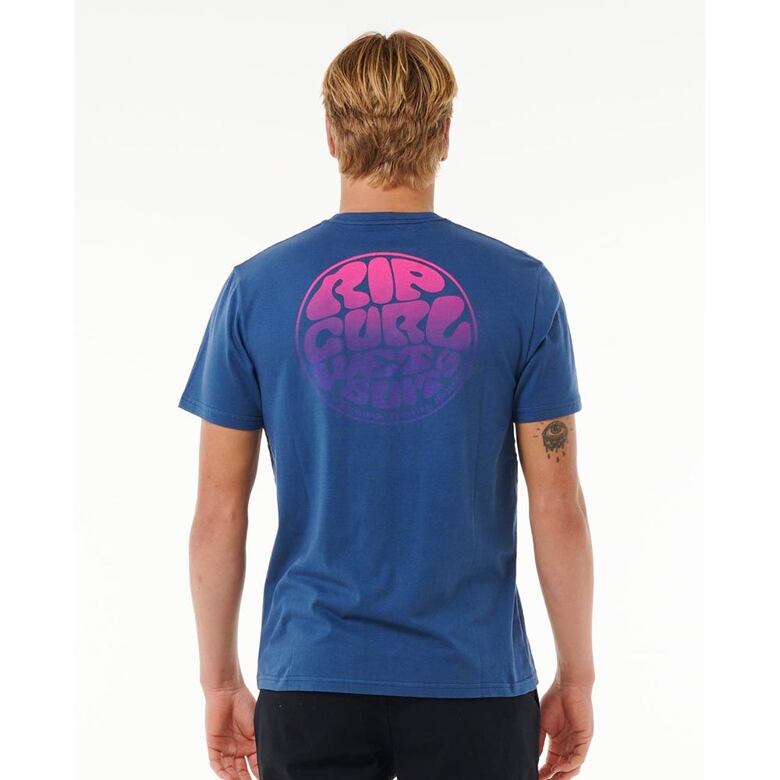 triko RIP CURL Wetsuit Icon Tee WASHED NAVY