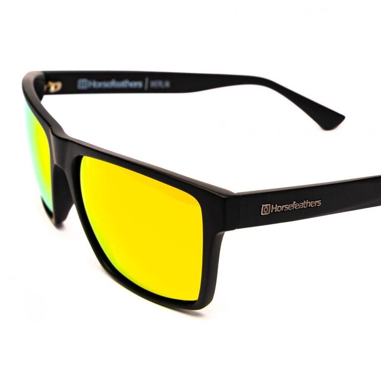 brýle HORSEFEATHERS Merlin Sunglasses MATT BLACK/MIRROR ORANGE