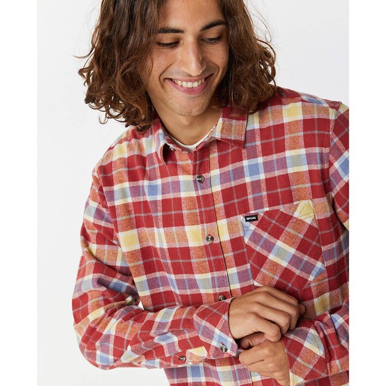 košile RIP CURL Checked In Flannel DUSTY MUSHROOM