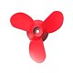 Hélice roja de tres palas WOLONG Flowstar