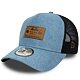 Kappe NEW ERA 940 Af Trucker-Denim Lederpatch NVY