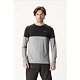 triko PICTURE Eaton L/S Merino GREY MELANGE-BLACK