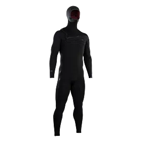 Traje de neopreno ION Seek Core 5/4 con capucha y cremallera frontal para hombre, negro