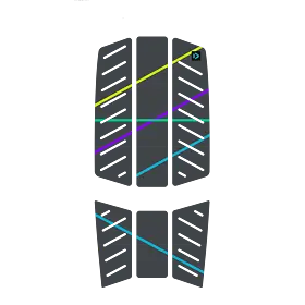 traction pad DUOTONE Pad SLS Front 4 dark-grey/stripes