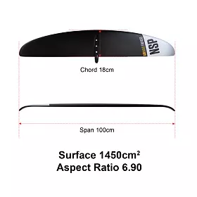 hydrofoil NSP Airwave Downwind Front Wing 1450cm2 - 100cm