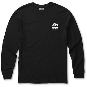triko ETNIES Icon L/S Tee BLACK/WHITE