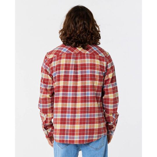 košile RIP CURL Checked In Flannel DUSTY MUSHROOM