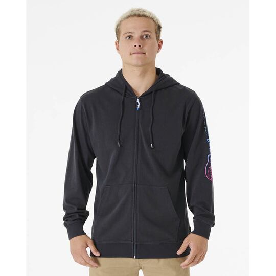 mikina RIP CURL Surf Revival Zip Thru WASHED BLACK