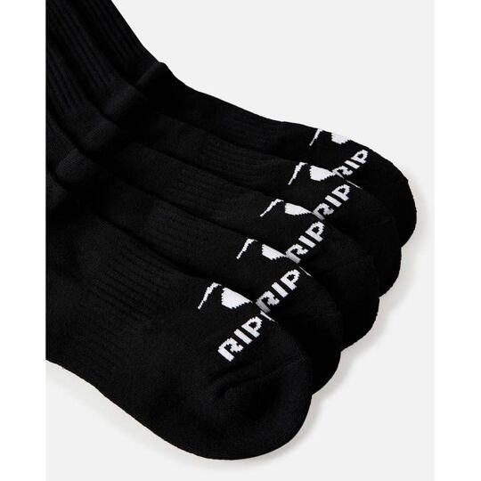 ponožky RIP CURL Brand Crew Sock 5-Pk BLACK