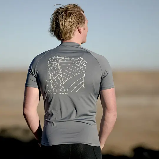 Top de licra ION SS para hombre azul pizarra