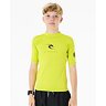 lycra RIP CURL Corps S/S Rash Vest -Boy LIME